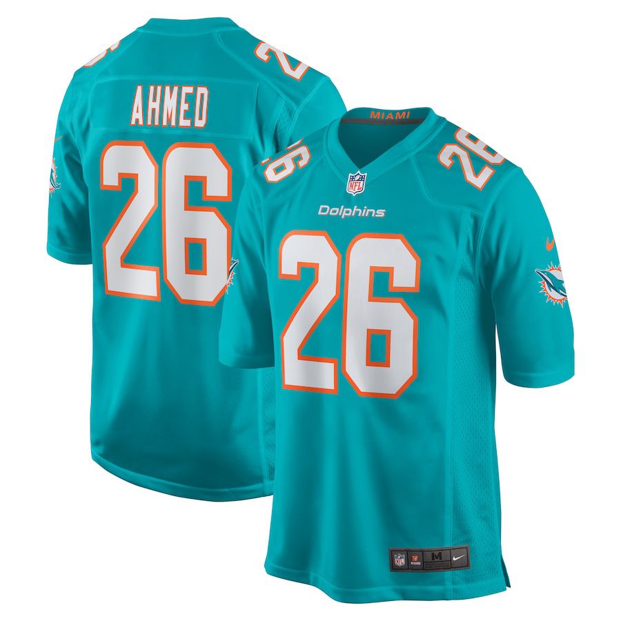 Men Miami Dolphins 26 Salvon Ahmed Nike Green Game NFL Jersey